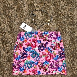 Dolls Kill dragon🐉 chain mini skirt